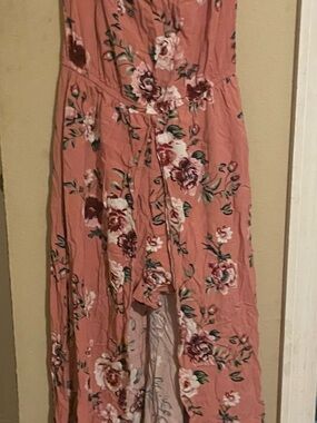 Rue21 Coral Floral Jumpsuit Romper